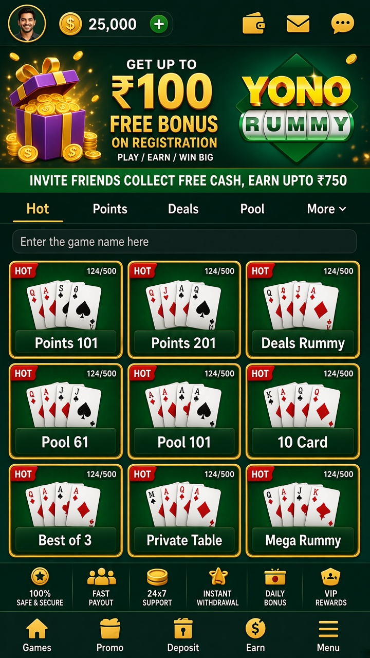 Yono Rummy app screenshot 2