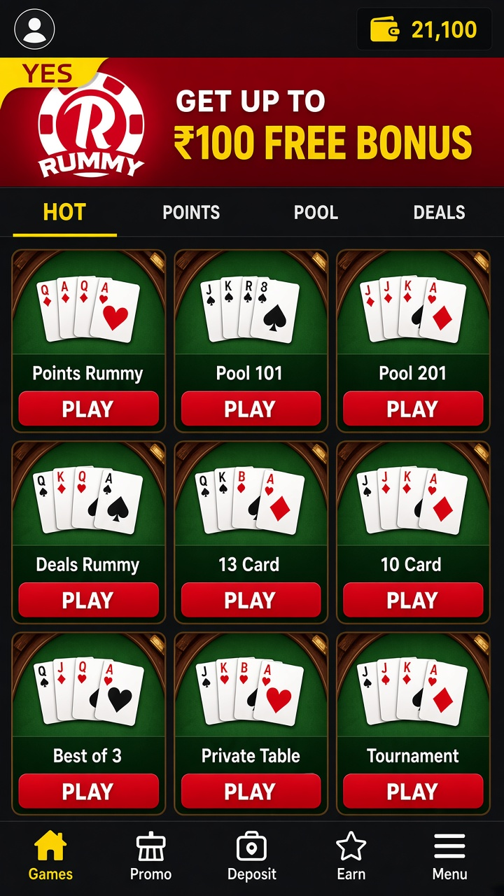 Yes Rummy app screenshot 2
