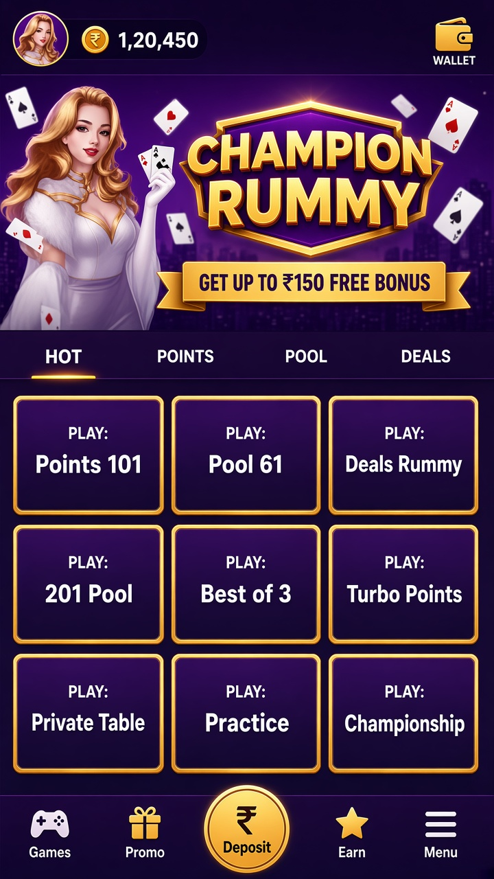 Champion Rummy app screenshot 2