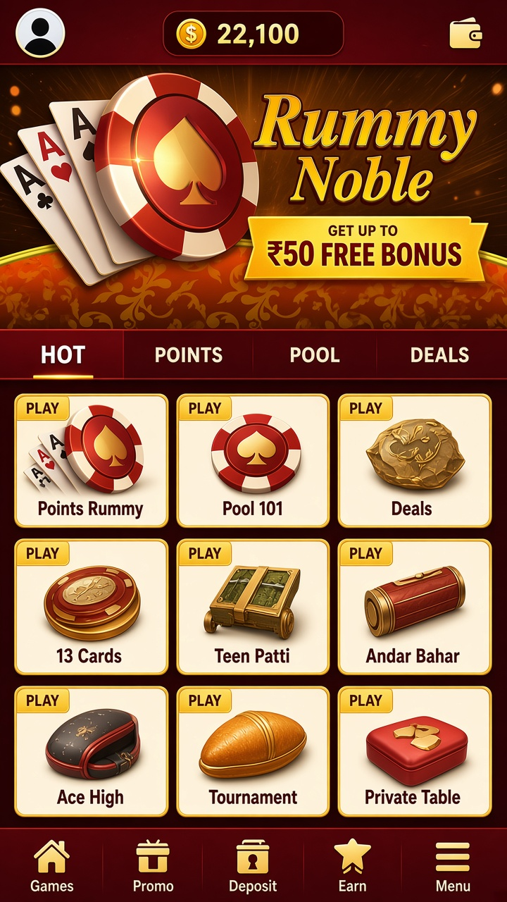 Rummy Noble app screenshot 2