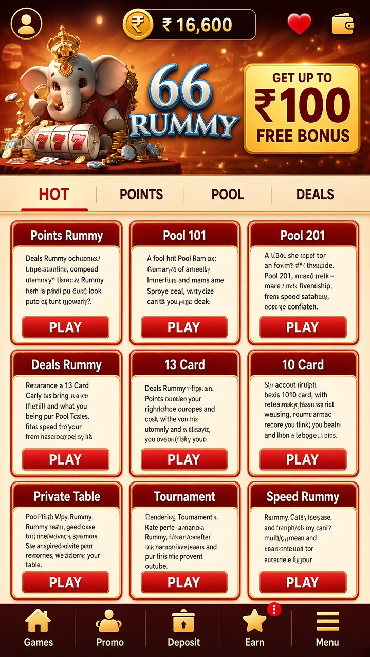 66 Rummy app screenshot 2