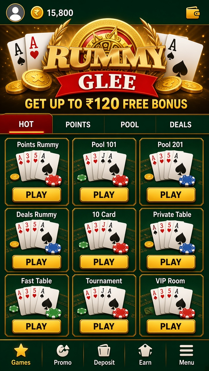 Rummy Glee app screenshot 2