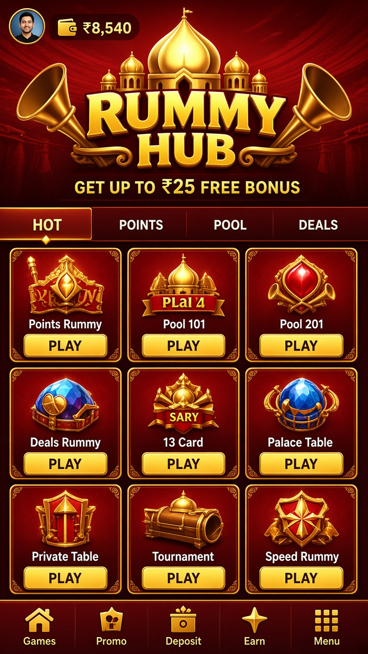 Rummy Hub app screenshot 2